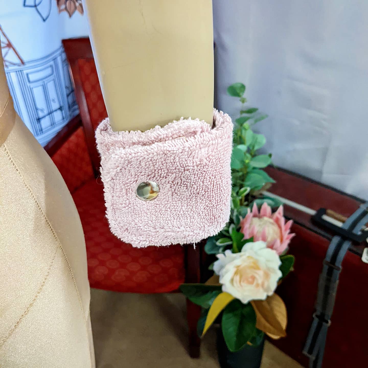 One Pair Musk Pink Special Needs Wrist Guards - Custom Made to Order - Image 2