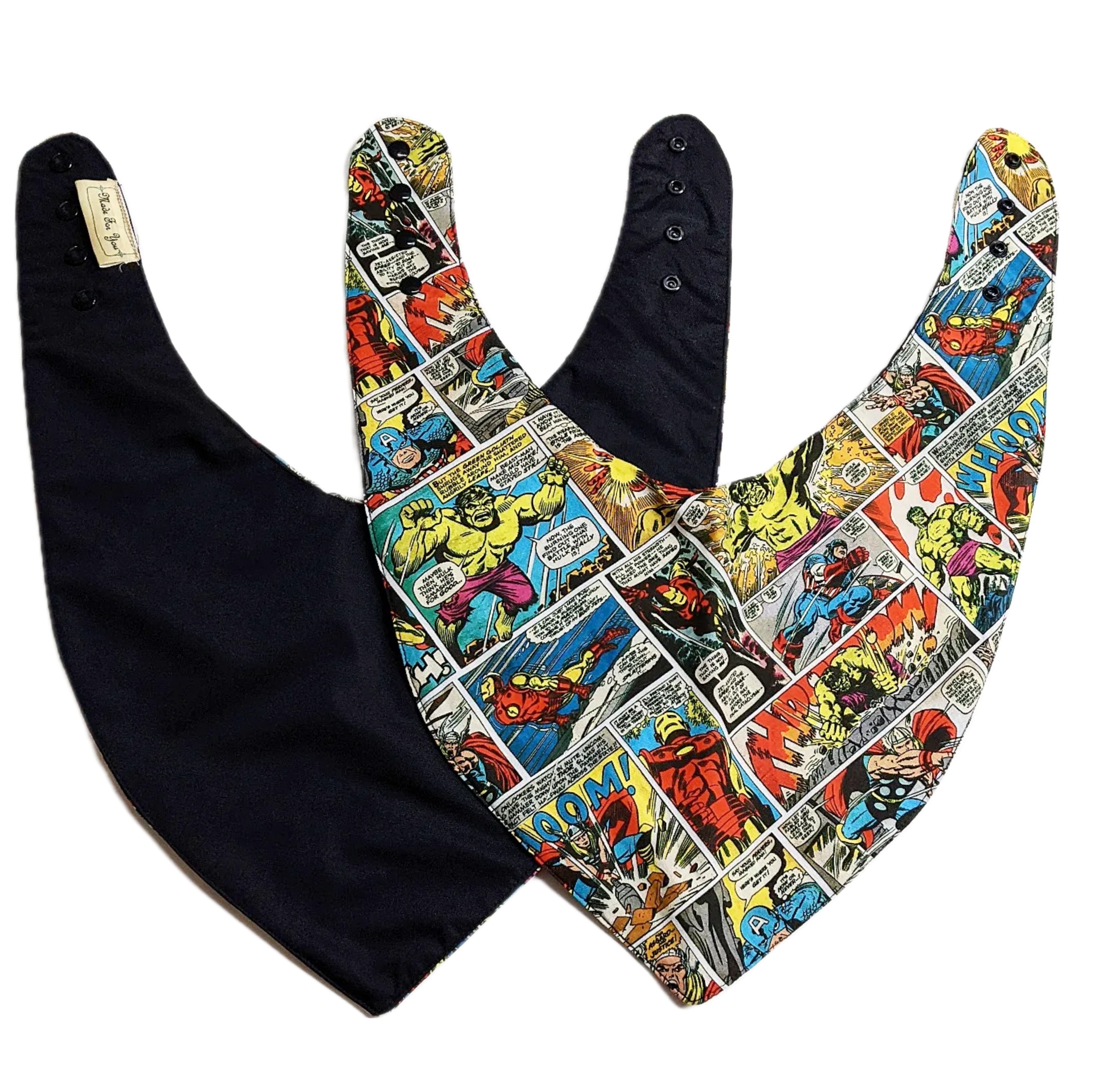 Marvel Cartoon Print Adult Size Special Needs Bandana Bib Made in Australia - Image 4