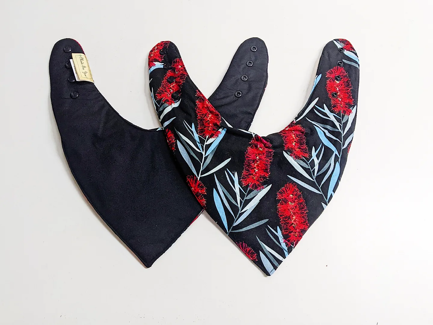 Jocelyn Proust Bottlebrush Print Child Size Bandana Bib Made in Australia - Image 4