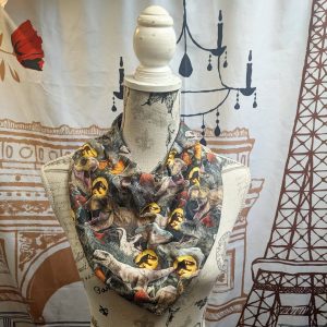 Dinosaur Print Adult Size Special Needs Bandana Bib Made in Australia